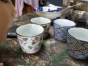 川岛屋 日式和风釉下彩手绘陶瓷茶杯直身杯咖啡杯早餐杯子B-56 海纹 实拍图