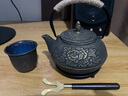 淳意 日本铸铁茶壶 南部铁壶 烧水壶 无涂层内胆 多款可选生铁壶900ml 牡丹壶+壶叉+壶垫+四铁杯 实拍图