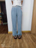 魅力棠天丝高腰牛仔阔腿裤女显高夏季薄款新款百搭女裤直筒宽松显瘦大脚 浅蓝色 L 28(105-115斤) 实拍图