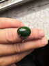 赵禄和田玉碧玉戒指女款925银镶菠菜绿玉石玉器指环婚戒520礼物 图片色 实拍图