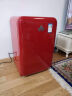 哈士奇（HCK）复古冰箱家用单门小型彩色冷藏冷冻保鲜七档温控网红冰箱BC-130RDC 热力红 实拍图