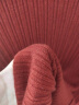 木棉林胖妹妹上衣加大码女装2021秋装新款保暖半高领显瘦气质羊绒毛衣女 红色 XL建议120-140斤 晒单实拍图