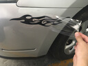 子浩汽车贴纸 装饰火焰保险杠遮挡划痕后视镜机盖贴 引擎盖全车身拉花 黑色 30厘米对装用于保险杠灯眉 实拍图