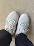 361°女鞋运动鞋女秋季休闲鞋新款网面轻便透气跑步鞋软底旅游鞋子女 羽毛白/透明粉-6 37 实拍图