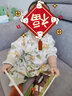 Aengbay昂贝 婴儿衣服新生儿连体春季纯棉无骨宝宝睡衣哈衣爬服初生爬服 快乐浣熊 80cm 实拍图