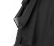莎妮朵罗连衣裙夏雪纺裙新品显瘦款短袖V领遮肚子时尚小黑裙子15956 黑色 3XL建议140-160斤穿着 晒单实拍图