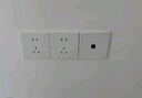 霍尼韦尔开关插座面板空调插网络墙壁插超薄86型暗装全屋定制磨砂白色五孔 二开双控 实拍图