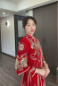 龍曼尼仕 丝绒秀禾服新娘2024新款中式婚纱结婚礼服敬酒服古装嫁衣龙凤褂 丝绒1111女(仅女装) 2XL 实拍图