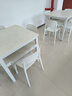 和大人餐椅家用塑料椅子现代简约餐厅饭桌靠背休闲椅北欧洽谈接待餐桌椅 LGF版白色 加强加厚破损必赔 实拍图