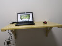 福潭匠 壁挂桌电脑桌 双支撑连壁桌挂墙桌靠墙折叠桌实木书桌墙壁桌子 80*50实木清漆 实拍图