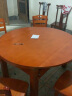 千禧盛世 实木餐桌椅子组合小户型特价餐厅家具 海棠色普通款 1.38米一桌六椅 晒单实拍图