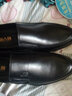 老人头男鞋正装皮鞋男士商务透气圆头套脚有跟款头层牛皮德比鞋 黑色 42 实拍图