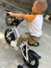 XBEIER   儿童自行车男女小孩单车可折叠2-10岁宝宝童车脚踏车 普通辅助轮折叠款白色 12寸适合80-1米身高 实拍图