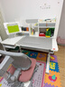 康朴乐 牛津套餐儿童学习桌可升降书桌写字桌家用学生写字桌椅套装 牛津桌+柏拉图椅 莫兰迪粉 实拍图