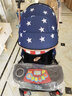 豪威 婴儿推车可坐可躺双向便携婴儿车0-3岁轻便BB手推车（全车可水洗） 星星蓝+旗舰款+可坐躺双向+音乐餐盘（全车可水洗） 实拍图