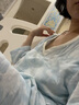 nest designs孕产妇月子服女士双层纱布休闲哺乳衣家居服套装 长袖长裤睡衣 初雪-纱布前片可掀款 S码（建议身高160-165cm） 实拍图