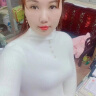 瑷优霏（aiyoufei）瑷优霏针织衫女打底衫秋冬新款女装毛衣百搭短款纯色蕾丝拼接上衣 图片色22水领扣 白色 L建议105-115斤左右 实拍图