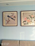 紫腾随轩新中式牡丹花开富贵装饰画客厅餐厅背景墙画卧室床头挂画壁画 图6 70*70cm红木色实木框 实拍图