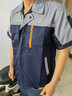 维菲黎秋冬透气耐磨工作服短袖套装男夏天汽修服电工衣服工厂车间劳保服定制工程服企业厂服定做春秋上衣 藏蓝灰肩 春秋套装 175/XL 实拍图