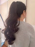 纤缕 马尾假发假马尾假发女马尾长款抓夹式自然卷发网红气质高马尾辫 长卷大波浪抓夹(自然黑)55cm 实拍图