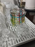 WINTERPALACE玻璃杯女士高颜值家庭用喝凉水杯子果汁咖啡杯啤酒杯早餐杯牛奶杯 条纹款 320ml 实拍图