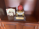 倾尚玉磁（QONSONYCI）财源滚滚聚宝盆摆件办公室装饰转运水晶球公司开业礼物工艺品招财 小号财源滚滚风水聚宝盆白盆红球 实拍图