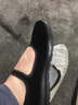 YI DOU老北京布鞋女单鞋春秋季平底舞蹈宾馆服务员酒店黑色特大码工作鞋 A01黑色 42 实拍图