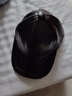 北极绒帽子男秋冬季头层牛皮老人棒球帽真皮男士鸭舌帽保暖薄款中老年帽 棒球牛皮帽-黑色（礼盒装） 实拍图