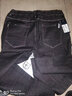 牛狼谷秋冬款无铁松紧腰牛仔裤男士弹力抽绳修身过安检休闲牛仔长裤子 333黑色不加绒 32 实拍图