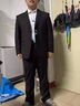 【11件套】罗蒙品牌西服套装男士高档订制商务修身西装男工作职业正装小西服男伴郎服装新郎结婚礼服外套 双扣藏青西服+衬衫+裤子 XL码(加8件礼品) 实拍图