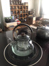CAMBRASS高档玻璃煮茶水壶烧泡茶玻璃专用电陶炉茶水花茶办公室小型煮茶器 【灰半月】提梁玻璃壶 实拍图