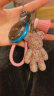 杰派洛百茂镶钻小熊钥匙扣女可爱创意网红汽车钥匙挂件包包挂件生日礼物 满钻熊钻流苏套装粉色 晒单实拍图