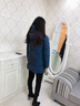 俞兆林妈妈装冬装中长款羽绒服女棉衣外套60岁中老年人棉服大码奶奶棉袄 XY-9858 孔雀蓝【棉服】  加厚 XL 【建议105-120斤左右】 实拍图
