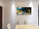 瑞尚 餐厅装饰画带时钟表饭厅厨房挂画单幅客厅轻奢玄关壁画 家和万事兴A 40*80，圆角PVC边晶瓷面 实拍图