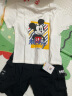 迪士尼童装儿童短袖套装米奇米妮圆领T恤休闲短裤纯棉2件套 男童欢乐米奇本白 5岁/身高120cm 实拍图