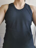 浪莎（LangSha）男士背心纯棉中青年男休闲沙滩背心工字型修身运动汗衫单件 黑色单件男背心 XL (175) 130-150斤建议 实拍图