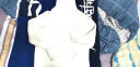 Genanx闪电潮牌毛衣男春秋季纯色韩版修身高领针织衫套头打底衫 白色 XL 晒单实拍图