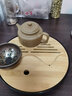 万壶园 竹制茶盘托盘茶台功夫茶具配件茶道零配密胺蓄储水式竹木茶托茶海茶船干泡盘防烫隔热家用简约果盘 远山茶盘 黑底 实拍图