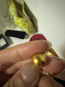 赛菲尔黄金耳钉女足金爱心形耳饰爆闪车花桃心耳环送女友生日礼物 约1.85克 实拍图