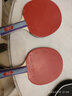 红双喜（DHS）2星级乒乓球拍 正反胶横直拍初学训练乒乓拍成品拍 H2002 横拍 实拍图