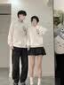 love legend情侣装卫衣秋冬男女同款新款百搭休闲圆领宽松外套学生班服定制 (小白男) 白色 L(建议120-140斤内穿) 实拍图