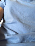 真维斯（JEANSWEST）T恤女夏季薄款圆领打底衫内搭短袖纯棉白色纯色上衣百搭浅蓝XL 实拍图