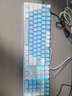 达尔优EK815机械合金版108键多键位机械键盘电竞游戏CF吃鸡LOL双色白蓝键帽全键无冲 108键茶轴（蓝拼白键帽）29种灯光模式 实拍图