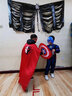 企米 万圣节服装儿童男万圣衣服女童万圣节披风斗篷成人套装服饰队长 美国队长S码（80-110cm） 实拍图