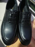 金利来（Goldlion）男鞋秋季大码头层牛皮透气系带大头鞋时尚商务正装男士皮鞋鞋子男 黑色 41 实拍图