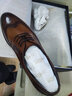 金利来（Goldlion）男鞋新款皮鞋男德比布洛克系带男士商务正装皮鞋男真皮婚鞋大小码 棕色 单层 26 (260mm) 42码 实拍图