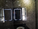 文野（WENYE） 太空铝浴室智能镜柜挂墙卫生间镜子带灯除雾置物架梳妆镜箱单独 72cm黑（灯+除雾）双门 晒单实拍图