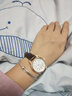 依伦（EREN）手表女士时尚潮流女表防水石英超薄简约女士手表皮带学生腕表 棕带玫壳白面 实拍图