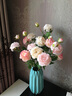 凉笙仿真牡丹花玫瑰花束婚庆家居客厅落地装饰软装搭配干花假花绢花插花摆件 肉粉色-单枝 实拍图