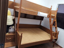 木香邻上下铺床男孩高低床小户型1.2米女孩儿童床实木双层子母青少年床 高低床+书架+梯柜【深色】 下铺1.2*1.9米，上铺0.9*1.9米 实拍图